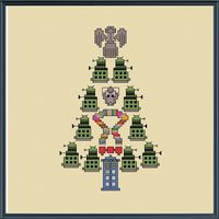 Dr Who Christmas Tree cross stitch pattern by CaractacusCrane