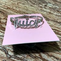 Juicy Couture Jewelry Silver Hinge Bangle Bracelet Crystal Pave Bling Logo Cuff Bracelet Brand: Juicy Couture Color: Silver Size: 7.5” Approx Condition: Brand New With Original Tags Same Day Shipping Via Usps