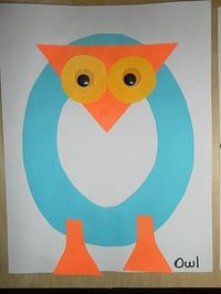 Letter O Objects: owl, oval, orange, oil