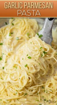 Keep this delicious Garlic Parmesan Pasta a Meatless Meal, or serve with your favorite protein! It's a super easy one pan recipe for all ages.