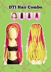 I made Venus McFlytrap hairstyle by using these hairs from Dress to Impress when I made Venus McFlytrap.