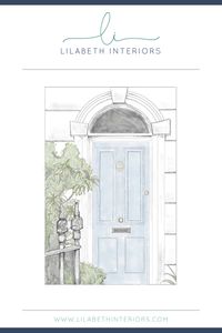 Sketch of charming London townhome entry