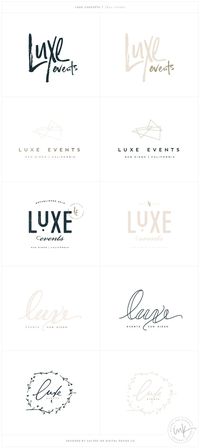 Luxe Events Brand launch - Design by Salted Ink | Logo Concepts… More