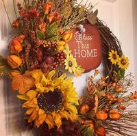 50 Fall Wreaths for Front Door to Cherish this Beautiful Autumn Season - Hike n Dip