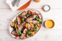 This beautiful lamb leg steak salad recipe from Russell Brown offers a fresher, more zingy take on lamb.