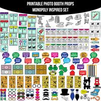 Instant Download Monopoly Inspired Printable Photo Booth Prop Set — Amanda Keyt Printable Designs