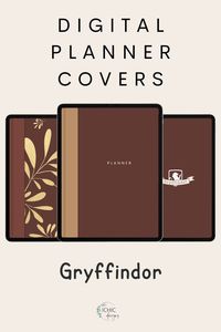 Want magical covers for your digital planner, notebook or journal? In this Harry Potter Gryffindor themed set 𝘆𝗼𝘂 𝗴𝗲𝘁 𝟭𝟭 𝗱𝗶𝗴𝗶𝘁𝗮𝗹 𝗰𝗼𝘃𝗲𝗿𝘀 - vertical and landscape! 𝗖𝗮𝗻 𝗯𝗲 𝘂𝘀𝗲𝗱 𝘄𝗶𝘁𝗵 𝗶𝗽𝗮𝗱 𝗮𝗻𝗱 𝘁𝗮𝗯𝗹𝗲𝘁. Compatible with Goodnotes, Notability, Samsung Notes, Noteshelf and more. Click HERE to buy! | goodnotes digital planner ideas | digital planner cover design | harry potter digital planner | digital notebook cover minimalist | gryffindor aesthetic red gold