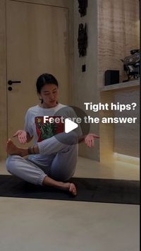 Essem | Movement Guide on Instagram: "It’s all about tension balance 🐶

“Loose” feet will create tensed up hips. And no matter how far you evolve in your practice, that tension will always caught up.

🙆🏻‍♀️ so let’s not forget about our feet 🦶🏽 

PS It’s not gripping the floor with your toes, but about pressing through the forefoot. If you notice your toes to start gripping, that’s a sign for you to back off and start getting those forefoot and midfoot tissues fire up. At any of the exercises relax your toes as much as possible."