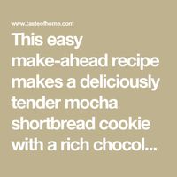 This easy make-ahead recipe makes a deliciously tender mocha shortbread cookie with a rich chocolate buttercream filling. They require only four ingredients and can be frozen months in advance. —Adelaide Miller, Mill Hall, Pennsylvania