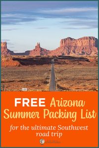 Going on the ultimate American Southwest road trip? Pick up this FREE printable packing list for the Arizona summer desert heat! This checklist includes everything you need for Arizona in the summer months like the best Arizona outfits, hiking essentials, and more! | Arizona essentials | what to bring | download | free checklist | vacation list | vacation packing list | USA destinations | Arizona summer outfits | what to pack for arizona summer | packing for arizona summer | what to wear