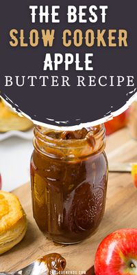 Learn how to make Homemade Apple Butter in your Slow Cooker! My sister says it takes like Cracker Barrel's and loves it on biscuits! It even got the seal of approval from my grandma! Plus, crock pot apple butter doesn't make much of a mess!