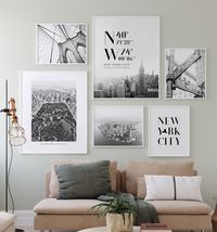 Gallery Wall Set of New York Travel Art NYC Brooklyn Print | Etsy