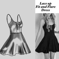 Free Sewing Pattern: Lace Up Skater Dress | I Sew Free