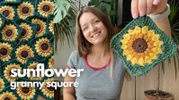 🌻SUNFLOWER GRANNY SQUARES🌻| easy beginner tutorial - YouTube