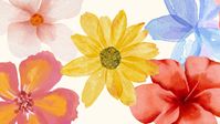 SUMMER, FLOWER, WATERCOLOR FLOWER, WALLPAPER FOR LAPTOP