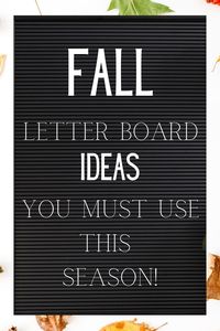 Letter boards are such an easy way to add some fun + cute decor to any space! This fall, {pumpkin} spice up your home with these cute letter board quotes!