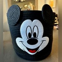 Disney Mickey Mouse Rope Storage Basket Organize Your Little One's (Or Yours!) Space In Style With This Disney's Mickey Mouse Rope Storage Basket. Disney Structured Basket Stands Upright At All Times 10" H X 10" W X 10" D 1.9-Lbs. Polyester Spot Clean