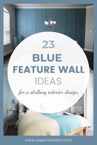 Discover how to make a beautiful impact on you decor with the perfect shade of blue feature wall ideas. From a classic navy to dark and light blue hues