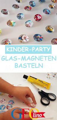 Eine schöne Erinnerung für die Geburtstagsparty: Bastelt eure eigenen Magneten! #basteln #bastelnmitkindern #kinderparty #kindergeburtstag #diy #doityourself