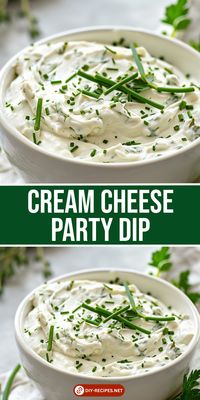 Make your party special with this Cream Cheese Party Dip! A creamy blend of cream cheese, mayo, sour cream, and fresh herbs, perfect for dipping veggies, chips, or crackers. Easy to make and always a hit!