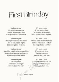 Printable birthday poems on etsy #firstbirthday #poetry