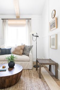 Woven Leather Stool | Sitting Room