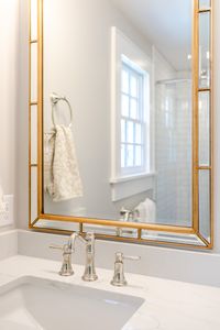 Custom cabinetry | Double sinks | Master Bath | Brushed Nickel hardware @ashmorebuildersinc