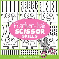 Combine Halloween fun with fine motor with our Franken-hair Scissor Skills activity pages. Each of the 40 haircut pages give students different line styles to cut with increasing complexity. When students have finished the cutting activity they can also color, cut and glue the page into a bright bac...