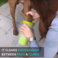 Dog paw cleaner. Has your dog ever brought dirt into the house? Especially after a long, adventurous walk? These silicone dog paw cleaners are perfect for cleaning your dog's feet. Dog paw cleaner