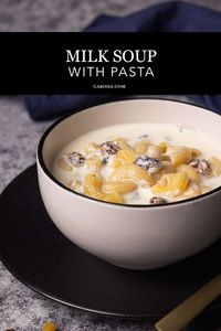 Sweet milk soup with pasta and raisins. It makes a comforting breakfast, lunch, or dessert. Budget-friendly, made with staple ingredients only!