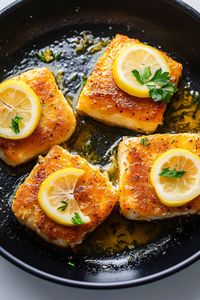 Simple Haddock with Lemon Butter Sauce