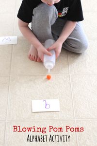 Kids will get fine motor exercise while doing this fun alphabet activity!