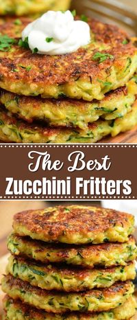 Zucchini Fritters are the best appetizer and side dish to serve at any summertime event! Made with fresh zucchini, garlic, two types of cheese and more, these fritters are as flavorful as they are easy to make.