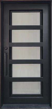 38" x 81" Single Wrought Iron Doors | Buy Single Wrought Iron Door – Luxe Iron Doors