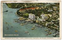 Eastern section of Miami, Florida, showing Royal Palm Hotel and Brickell apartments - 1927