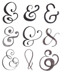 alisaburke: lettering series - practicing drawing ampersands