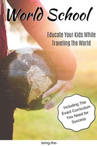 Teach your kids while you travel the world. Learn what types of curriculum for math, history, language arts, science, writing and reading are the best for teaching your kids about the world while you travel. #worldschool, #worldschooling, #homeschool, #homeeducation, #travelwithkids, #traveleducation, #learnwhileyoutravel