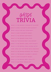 A classic PASTEL Bridal Shower or Hens Party Game - Bride Trivia Pair it with a 'He Said She Said' Bridal Party Game for your next Bridal event PLEASE NOTE: INSTANT PRINTABLE DOWNLOAD ONLY (IN PDF - BEST FOR PRINTING) Download will be instant and comes with all 7 colours