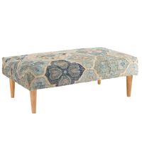 Pali Blue Rug Ottoman