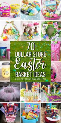 Make Easter egg-cellent for less with these DIY dollar store easter baskets. There are easter baskets for kids, toddlers, teens and adults. Whether you are looking for no candy easter baskets or unique easter baskets, there are plenty of homemade Easter Basket ideas to choose from. #easter #diy #easterbaskets