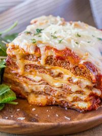 Ultimate Meat Lasagna with four cheeses, a homemade marinara sauce and a few quick chef tricks will make you feel like you've ordered lasagna at your favorite Italian Restaurant.