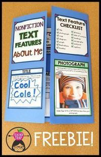 Such a fun activity for the beginning of the school year and a great way to review nonfiction text features!