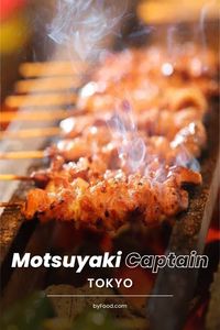 Motsuyaki Captain is Nishi-Shinjuku’s go-to joint for motsuyaki. The restaurant takes particular pride in the freshness of its offal; every day, the chef purchases a whole pork intestine in the morning, slowly and methodically disassembling it into constituent parts to grill over bincho-tan charcoal, then serving them up to waiting (and hungry) customers. It’s said to be one of the few restaurants to consistently serve motsu so fresh that even the offal’s characteristic oily smell is absent. #sushi #sashimi #ramen #mochi #gyoza #japanesefood #japan #japanaesthetic