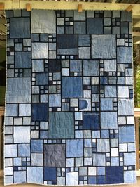 Stained Glass/Denim Quilt Pattern by LucysQuilts on Etsy                                                                                                                                                                                 More