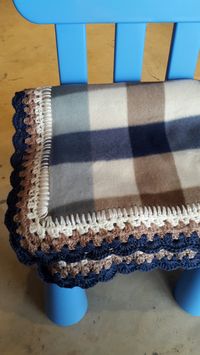 #fleece blanket#crochet edging