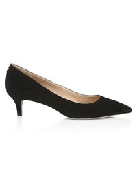 Dori Suede Kitten-Heel Pumps