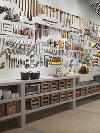 Kitchen or Workbench? A 573 tool workbench works as a kitchen reserved for men.