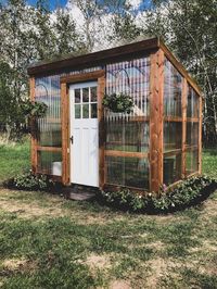 A how-to guide that will help you build your very own lean-to style greenhouse! This guide was created after I shared a photo of this greenhouse on a plant and home décor group that I follow online. I received a flood of requests for a material list and a design plan from so many of you so I created