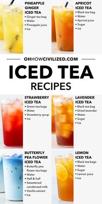 Cool down with these 30 delicious iced tea recipes. From cold brewed iced tea to iced matcha latte, these refreshing recipes are so easy to make at home. #icedtea #icedlatte #summerdrinks