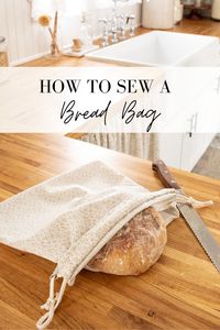 Learn how to sew a reusable bread bag to keep your homemade bread fresh longer with this easy tutorial using pictures.